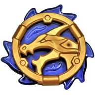 Lego amulet 3x3 s dračí hlavou, zlatá (6320796)